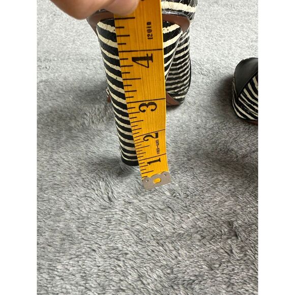 Derek Lam 10 Crosby Jiles Mules Size 7M Black Leather Stripes - Picture 11 of 11